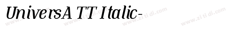 UniversATT Italic字体转换